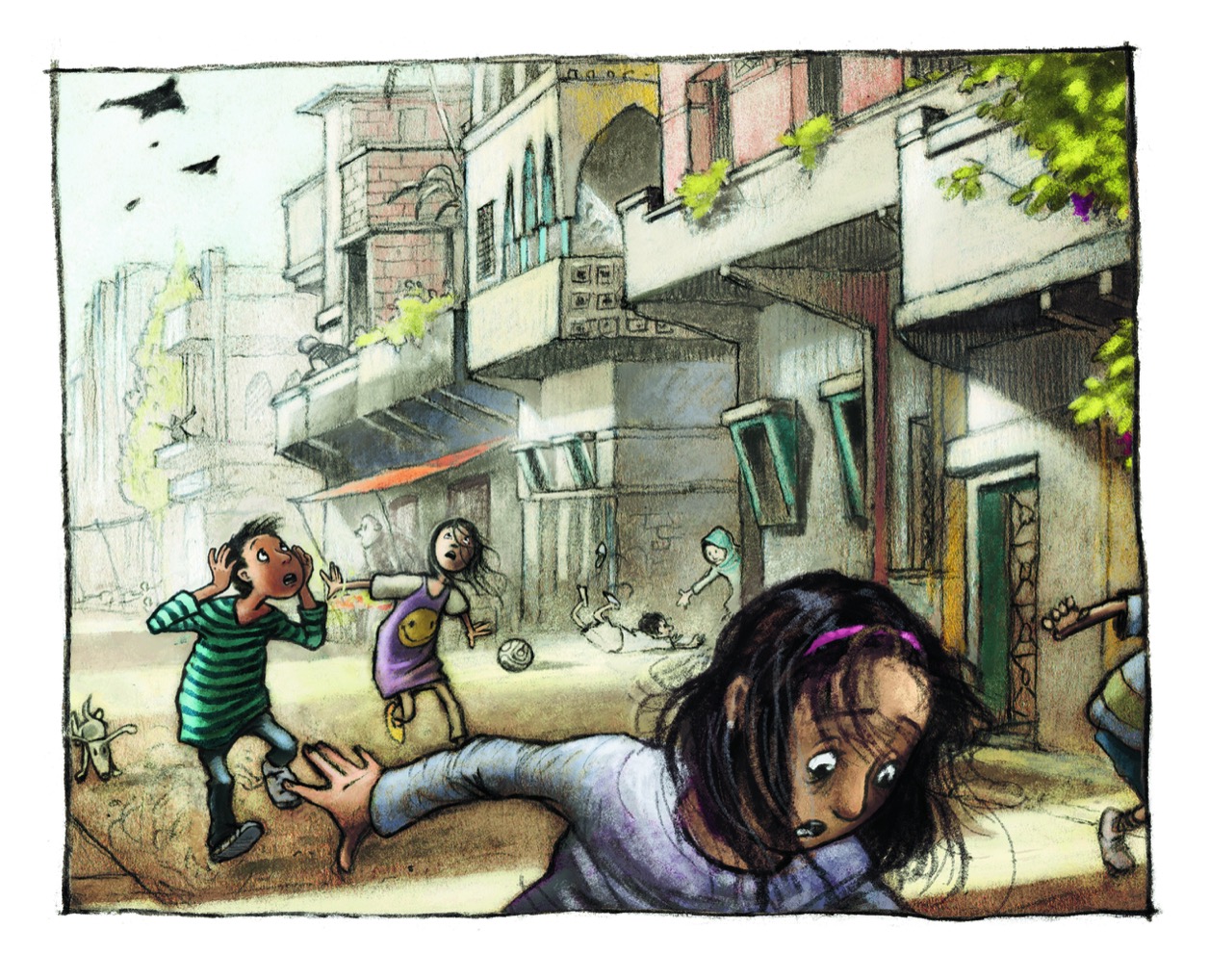 The book includes some scary scenes endured by the main characters who are now settled in Germany. The book includes some scary scenes endured by the main characters who are now settled in Germany.